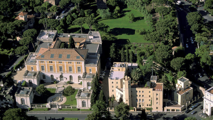 historic american academy in rome campus as seen from above